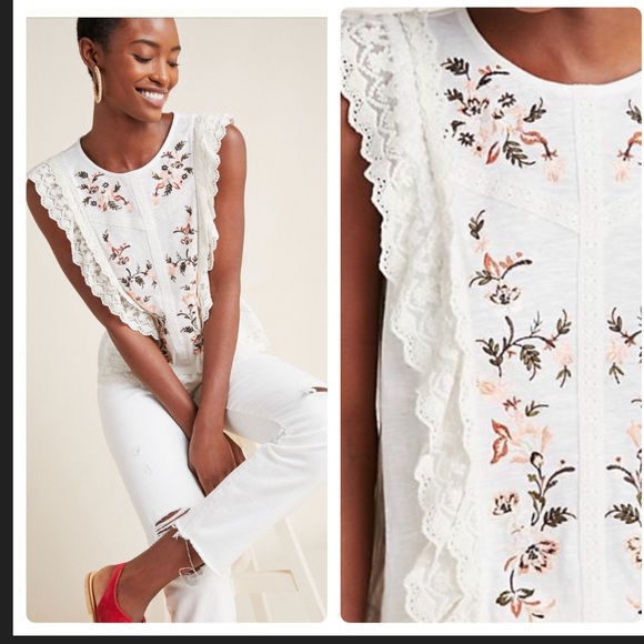 Anthropologie Tops - NWT Anthropologie Bette ruffled blouse